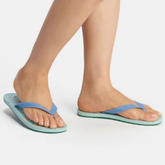 Coach NWOT  Zak Floral Flip-flops sandals. - Picture 1 of 9